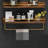 Solid Walnut Floating Wall Shelf with Brass-Finish Towel Bar-120579002