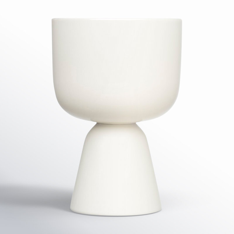 Iittala Nappula Porcelain Urn Planter, White, 10" H x 6" W x 6" D