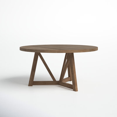 Zealand 60" Mango Solid Wood Pedestal Dining Table by Joss & Main