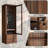 71.1" Tall Wooden Gun Cabinet with Lock, Glass Door & Storage Drawers