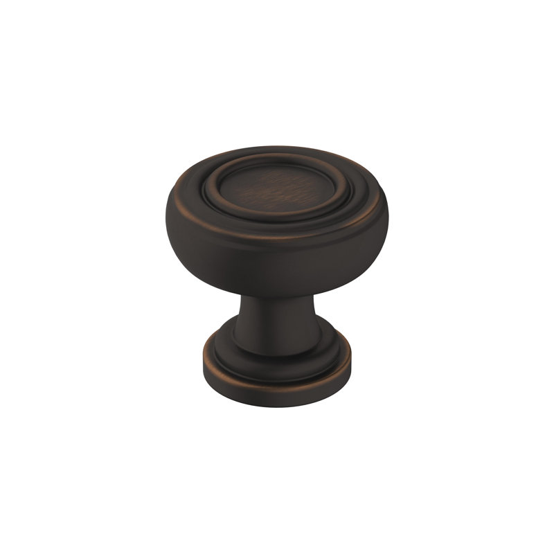 Bouton d'armoire en bronze huilé de 1 1/8 po (29 mm) Ville - paquet de 10, Bronze huilé, bronze