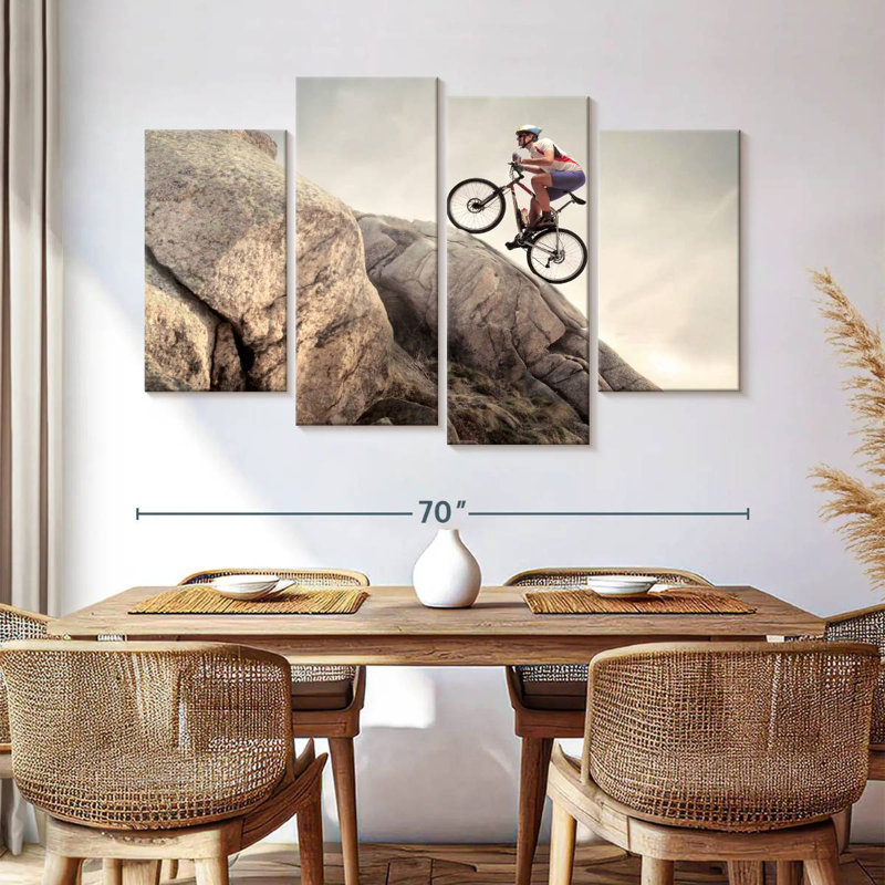 Rocky uphill cycling Sireci, H 42 po x l 68 po