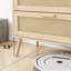 Commode moderne à 6 tiroirs, équipée d'une façade en rotin, casier ultra-mince pour la chambre à coucher ou le porche.