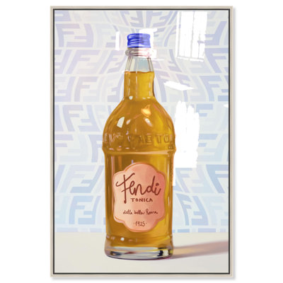 Oliver Gal Roman Summer Spritzer Fashion and Glam - Hand-Applied Glass Coat Framed Canvas Art