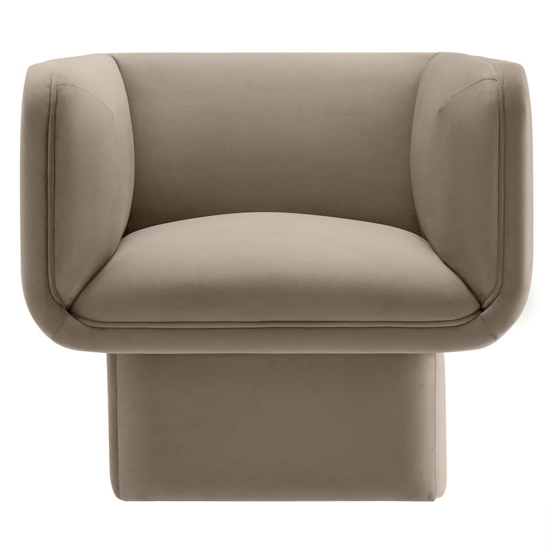 Tate Performance Velvet Accent Chair, Taupe Velvet