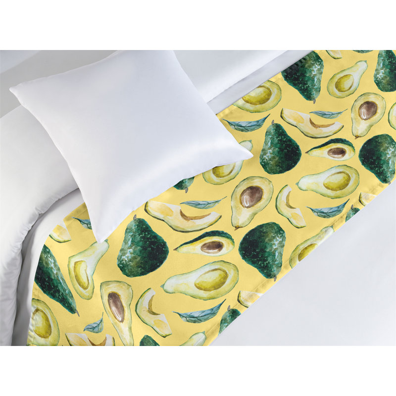 Foulard de lit Ambesonne Avocado, Lit simple