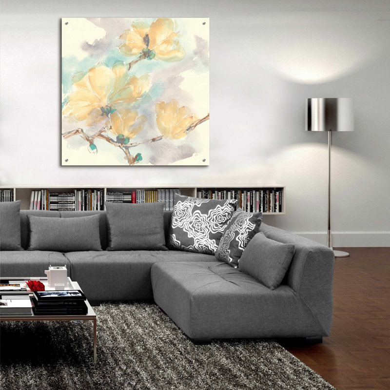 «Magnolias In White II» par Chris Paschke, H 36 po x l 36 po x P 0,2 po