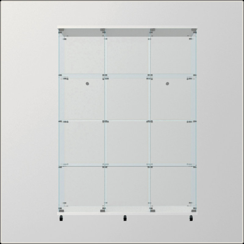 Tempered Glass Display Cabinet, Wine Cabinet,Storage Cabinet,File Cabinet,With Bluetooth LED Light Strip,Lock On The Door,Equipped With Cast,Easy To Move,For Living Room, Bedroom,Hallway,Office
