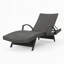 Chaise longue de patio avec accoudoirs