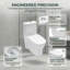 Dual Flush One Piece Toilet, Soft Closing Quick-Release PP Seat, MAP 800g, Skirted Design, High-Fired Ceramic (1380°C)