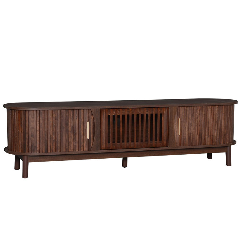 Modern Farmhouse TV Stand For 75" Tvs, Wood Entertainment Center With Storage Cabinet, TV Console Table For Living Room, Bedroom