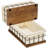Storage Baskets for Shelves, Wood and Wire Baskets with Removable Fabric Liners-1743386135
