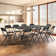 Rectangular Bi-Fold Dining Table with 10 Folding Chairs Set for Picnic Event Indoor and Outdoor Use
