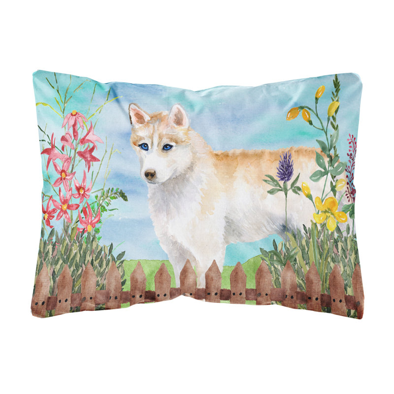  Coussin intérieur / extérieur Siberian Husky Spring