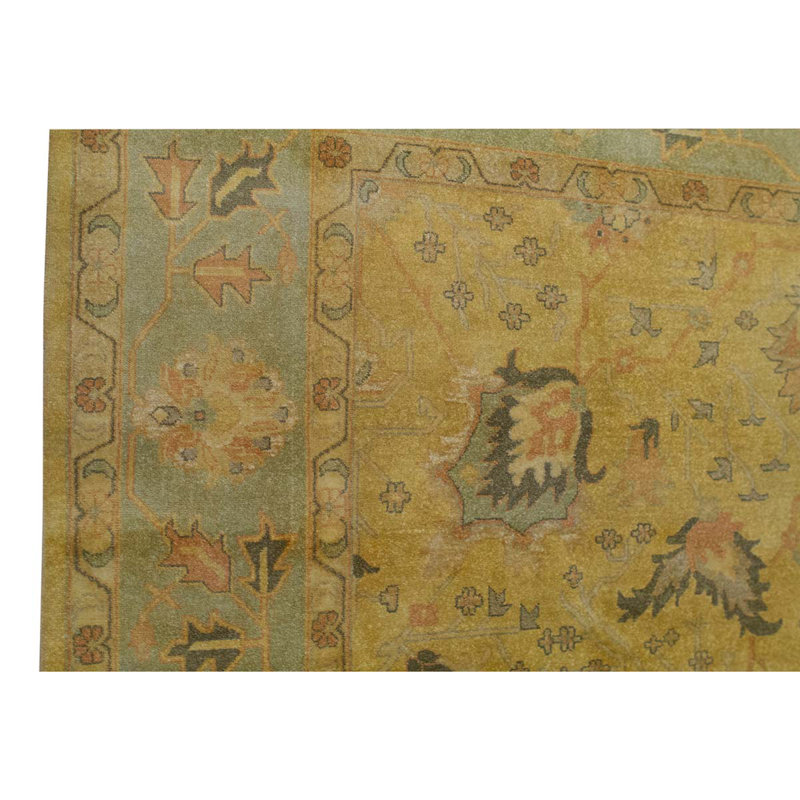 Wool Oriental Area Rug in Yellow