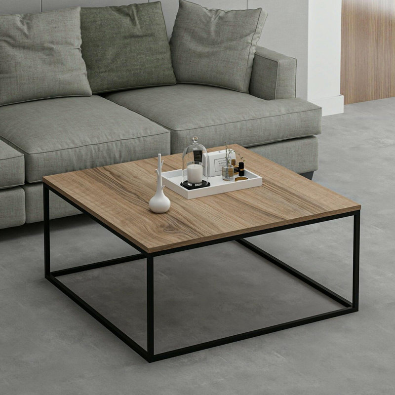 Table basse, H 16,51 po x L 35,37 po x l 35,37 po, Doré