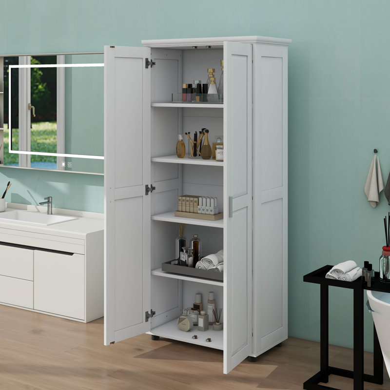 Armoire de rangement avec deux portes - tablettes réglables
