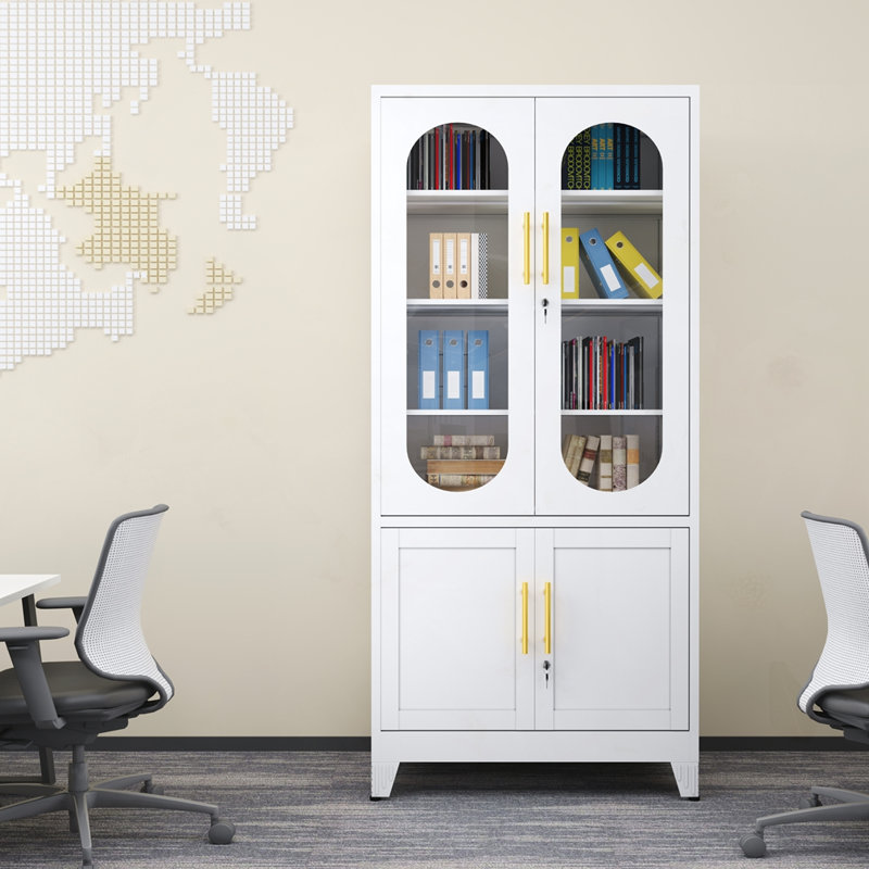 Modern style metal cabinet, White