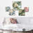 Ethereal Rococo Flourish Victorian Pattern XV - Floral Wall Decor Set Of 5