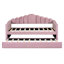Lit de jour simple rembourré avec couchette, ports de charge, canapé-lit en velours rose, polyvalent et pratique, sans sommier tapissier, confortable et élégant-1482214975