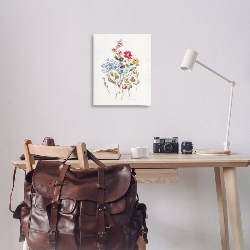 «Mixed Wildflower Buds», art mural sur toile par Sally Swatland, H 30 po x l 24 po