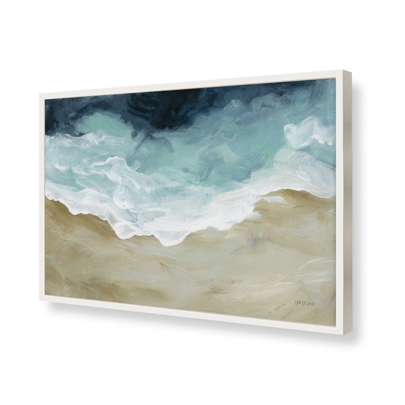 «Beachscape II» par Yvette St. Amant, reproduction d'art, 48 W x 32 H, White, Framed Print