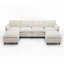 Canapé modulaire, ensemble de canapé en U en forme de nuage confortable, 6 places, 2 coussins d'accoudoirs, canapé modulaire convertible, salon, appartement, chenille (2 repose-pieds mobiles) (modulaire)-705878414