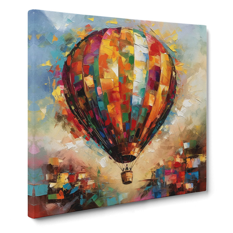 Hot Air Balloon Abstract - Wrapped Canvas, 50cm H x 50cm W x 3cm D