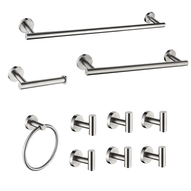 10 - Piece Bathroom Hardware Set, Brushed Nickel