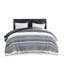 Cotton Comforter For King/ King. Navy Decoration Chenille Tufting. . 2 Shams. Solid Reverse. Machine Washable. Beautiful Bedding 3 Piece King . With Print And Fill. Matching Collection-120953542-120953546
