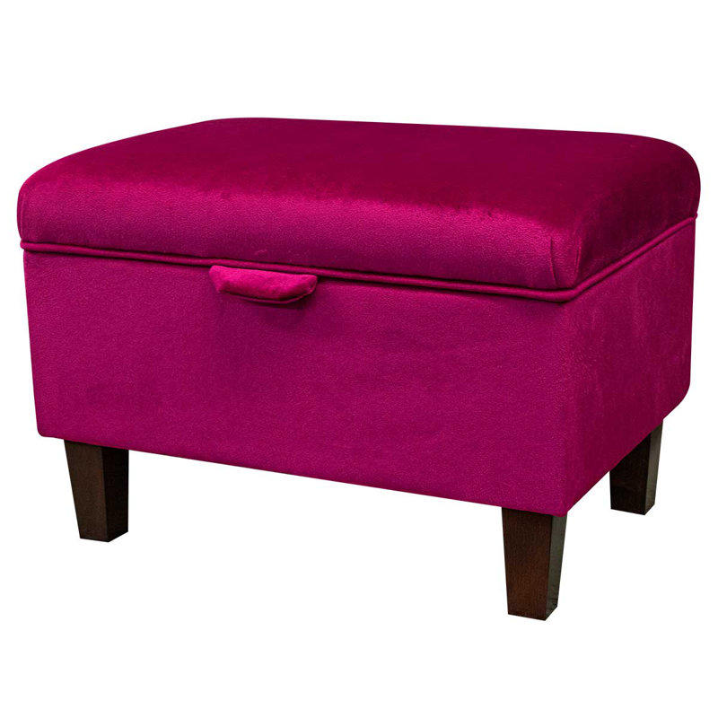 50.8cm Wide Rectangle Solid Colour Footstool Ottoman with Storage