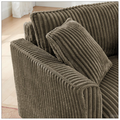 Fauteuil paresseux, fauteuil confortable pour une personne, avec dossier et coussin d'assise moelleux, avec accoudoirs des deux côtés, convenant au salon et à la chambre à coucher - brun