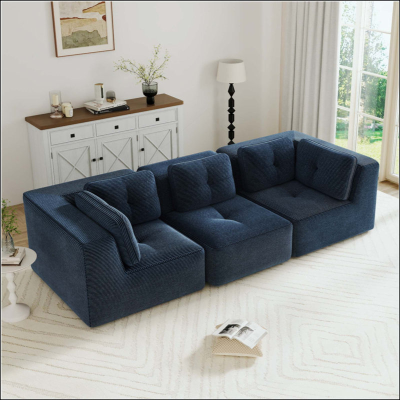 Canapé modulaire Boneless, Bleu