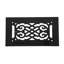 Grille d’air victorian de couleur noire 5,5" x 10" en fonte d’aluminium