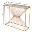 Cosmo Fossil Stone & Metal Console Table