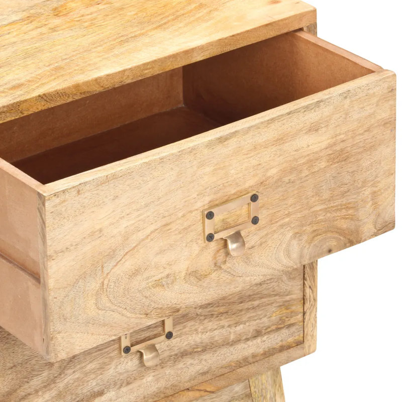 Commer 40cm W Solid Wood Bedside Table