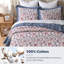 Ensembles de literie surdimensionnés 100% coton DDUOXIN Botanical Floral - 1 couvre-lit avec 2 taies décoratives-113754249-113754255