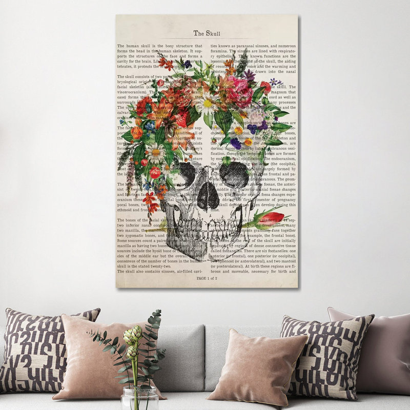 The Skull 1 Piece Wrapped Canvas Painting, 152.5 cm H x 101.5 cm W x 3.175 cm D