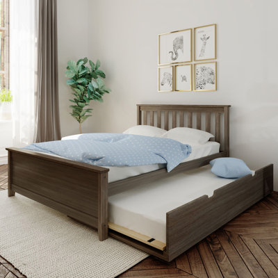 Boling Full Solid Wood Platform Bed with Trundle