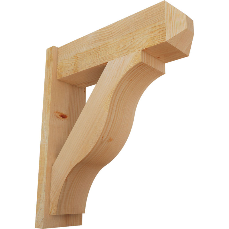 Persienne en bois rustique Funston Craftsman, P 26 po x H 30 po, Sapin Douglas de 8 po (sciage brut)