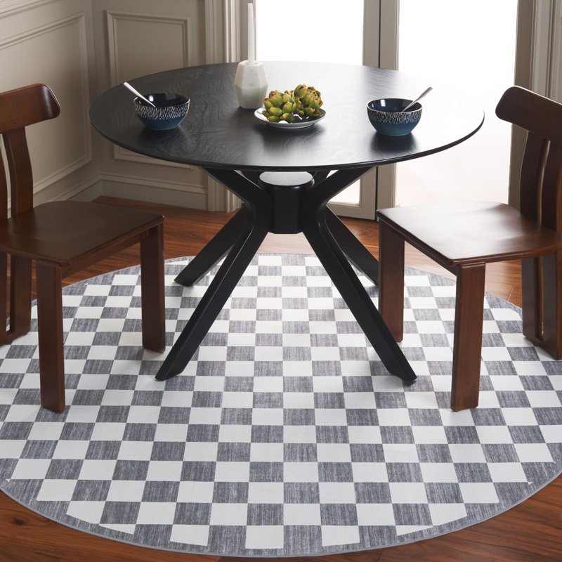 Tapis ivoire / gris Josalina Clara 936, Rond 6 pi