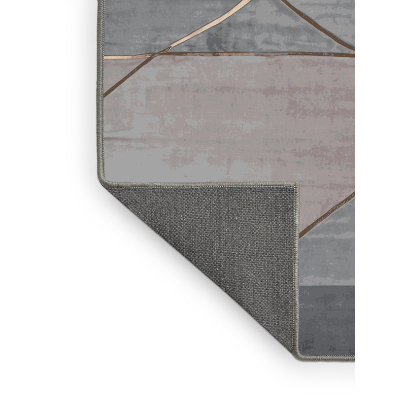 Silky Soft Plush Gray Area Rug, Round 8'