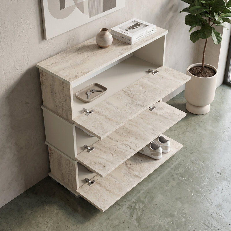 Aurelia 3-Door Drop-Down Shoe Storage Cabinet