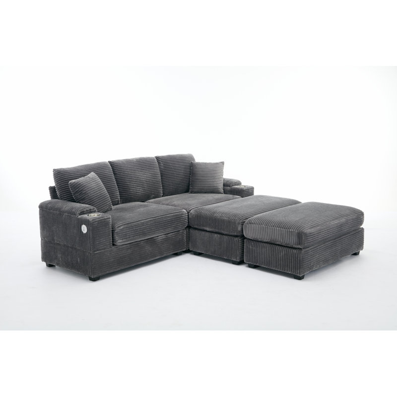 Broome Combination Modular Convertible Sectional, Gray
