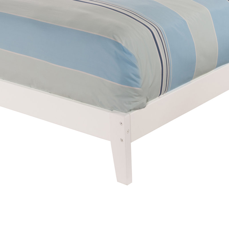 Kindig Low Profile Foundation Bed, Full, White