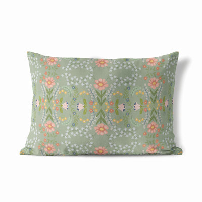 Cecelia Floral Outdoor Lumbar Pillow