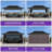 PURPLE LEAF 10' X 16' Hardtop Gazebo Metal Double Roof White Aluminum Frame Outdoor Heavy Duty Gazebo With Curtain And Netting For Patio Garden And Backyard, Grey-134058925