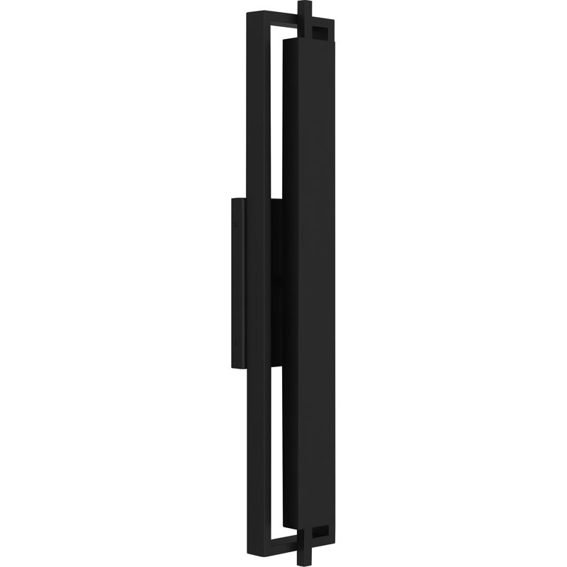 Pointsett Integrated LED Matte Black Outdoor Wall Lantern