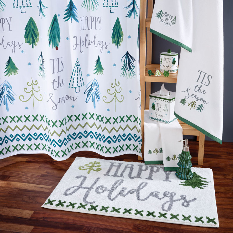 Christmas Trees Bath Bathroom Accessory Set
