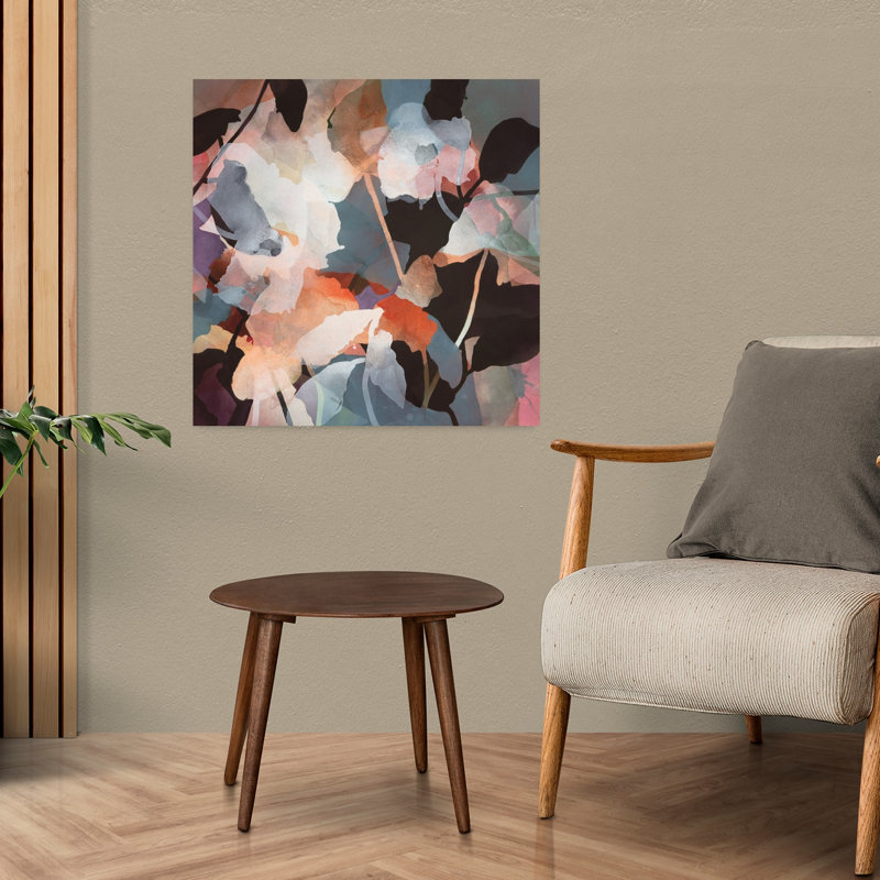 Art mural abstrait contemporain Moody, H 24 po x l 24 po